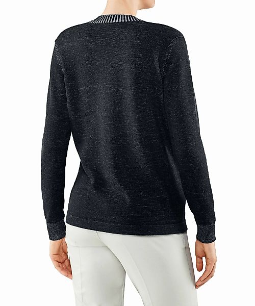 FALKE Damen Pullover V-Ausschnitt, XXL, Blau, Schurwolle, 37489-643706 günstig online kaufen