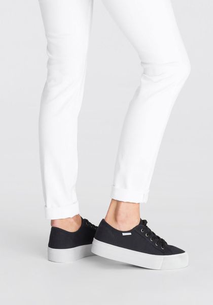 LASCANA Sneaker Schnürhalbschuh, Freizeitschuh aus Textil mit Plateausohle günstig online kaufen
