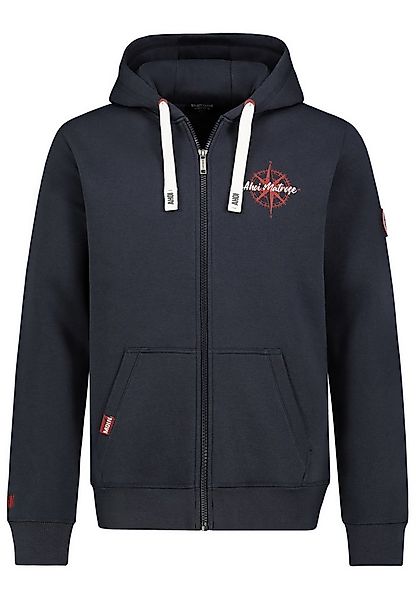 Eight2Nine Sweatjacke Herren Zipperjacke mit maritimen Küstenprint, bequ Sw günstig online kaufen