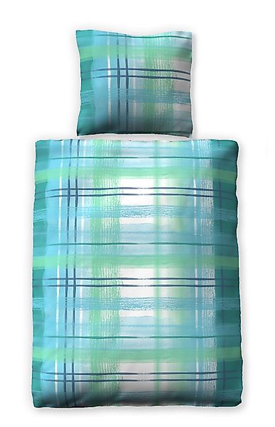 jilda-tex Bettwäsche Watercolor Blue, Seersucker, 2 günstig online kaufen