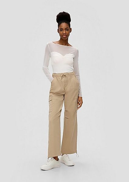 QS Chinos Hose Regular: Parachute Pants mit Cargotaschen günstig online kaufen