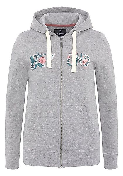 Oklahoma Jeans Sweatjacke mit Blütenfrontprint günstig online kaufen