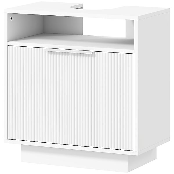 HOMCOM Waschtischunterschrank Badezimmerschrank mit 2 gerillten Türen und o günstig online kaufen