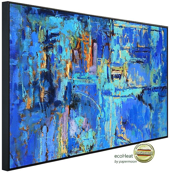 Papermoon Infrarotheizung INFRAROT-BILD-HEIZUNG, Abstrakt Gemälde blau, günstig online kaufen