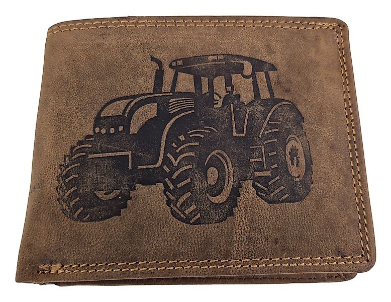 Einkaufszauber Geldbörse Echt Leder Geldbeutel Traktor Rustikal - Landwirts günstig online kaufen