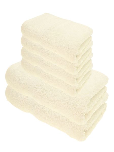 Julie Julsen Handtücher 6-Handtücher-Naturweiß, Bio-Baumwolle (6-St) günstig online kaufen