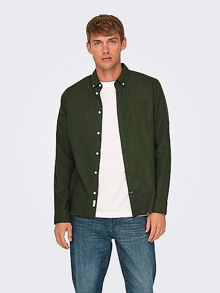 ONLY & SONS Langarmhemd ONSROAD LIFE REG MELANGE LS SHIRT NOOS günstig online kaufen