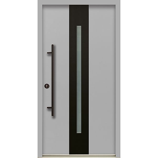Splendoor Haustür ThermoSpace Prime Dublin Grau 210 cm x 100 cm Anschlag L günstig online kaufen
