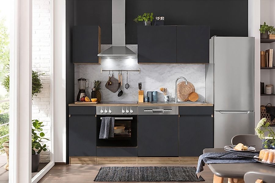 OPTIFIT Küchenzeile »Roth« Breite 210 cm, wahlweise mit E-Geräten, Push-to- günstig online kaufen