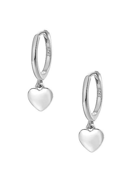 Hey Happiness Paar Creolen Herzchen, Silber 925 Ohrringe für Damen, Kleine günstig online kaufen