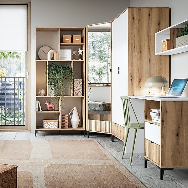 Lomadox Jugendzimmer-Set RISBY-129, (Sparset, 5-tlg), Eckkleiderschrank günstig online kaufen