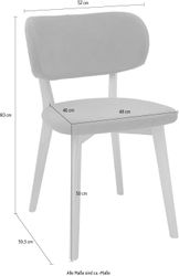 massivline&more 4-Fußstuhl Luxy Stuhl, Esszimmerstuhl, Küchenstuhl günstig online kaufen