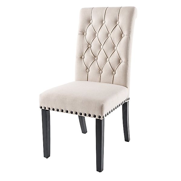 riess-ambiente Polsterstuhl CASTLE beige / schwarz günstig online kaufen