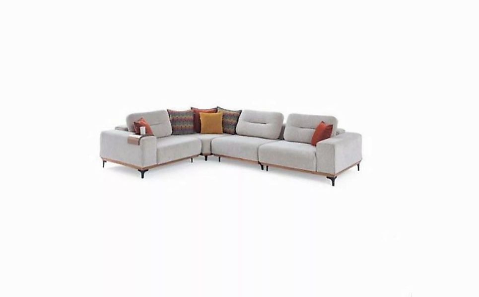 JVmoebel Ecksofa Weißes Ecksofa Moderne L-Form Couch Wohnzimmer Polstersofa günstig online kaufen