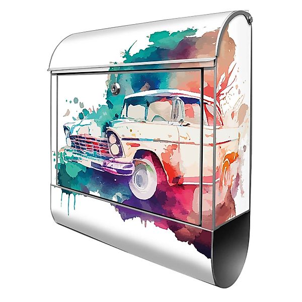 Banjado Design Briefkasten Silber Pulverbeschichtet 39x47x14cm 2 Schlüssel günstig online kaufen