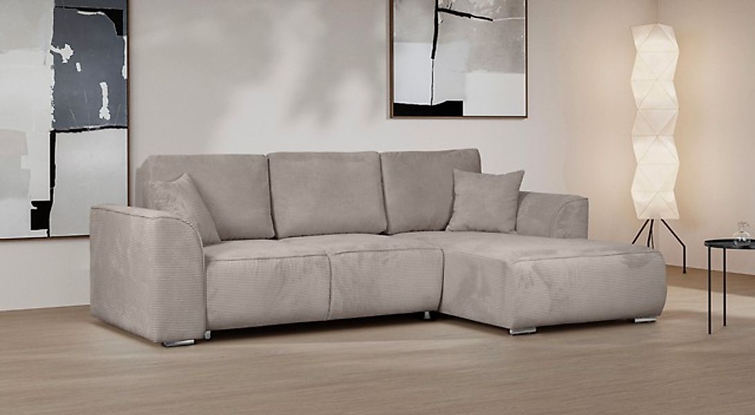 OTTO home Ecksofa »BEATRICE optionale Schlafsofa mit Bettkasten, B/T/H: 265 günstig online kaufen