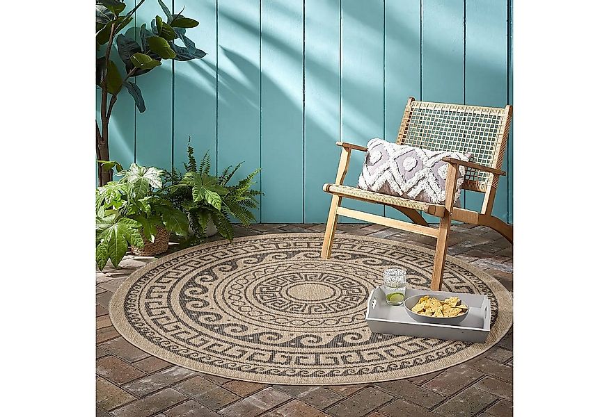 Ayyildiz Teppiche Outdoorteppich COMILLA 0887, rund, Höhe: 5 mm, Pflegeleic günstig online kaufen