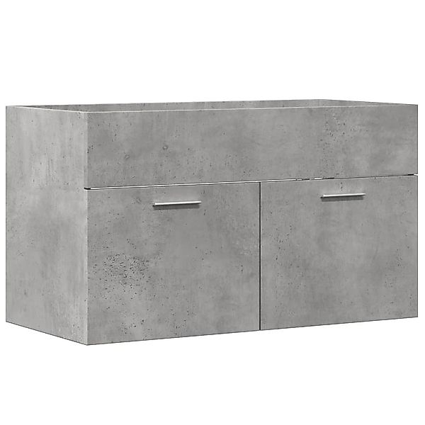 vidaXL Badezimmer-Set Waschbeckenunterschrank Betongrau 80x38,5x46 cm günstig online kaufen
