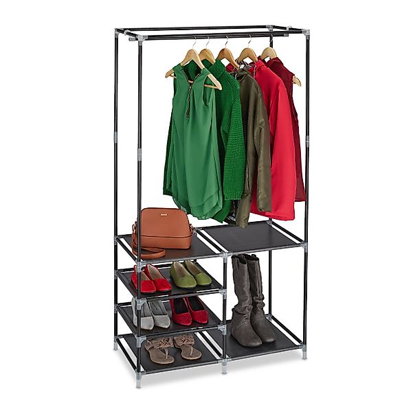relaxdays Kleiderschrank Offener Kleiderschrank mit Schuhablage günstig online kaufen