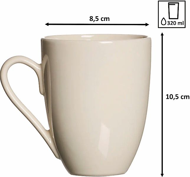 Ritzenhoff & Breker Kaffeeservice 12-teilig Cecina ¦ grau ¦ Steinzeug/Stein günstig online kaufen