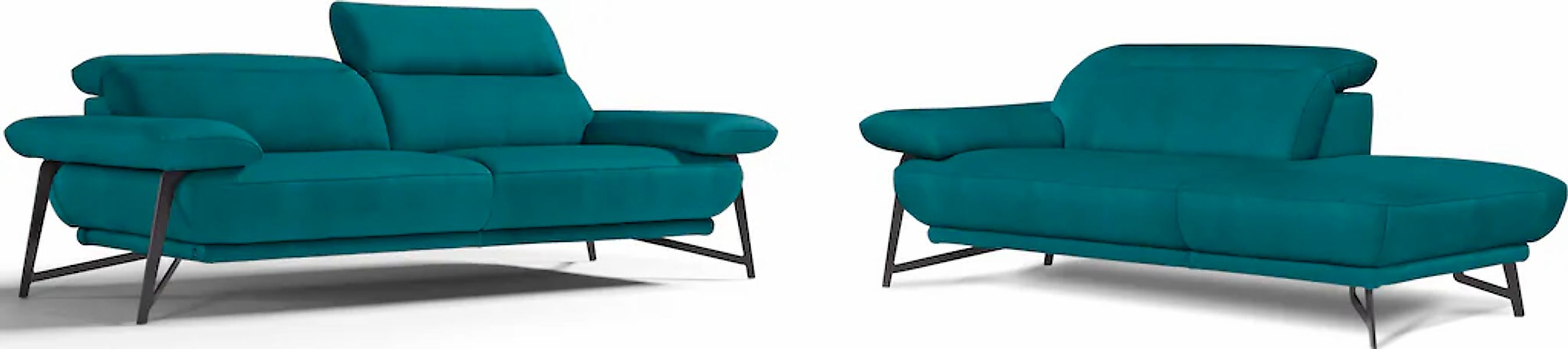 Egoitaliano Sofa "Anais, Design mit hohem Sitzkomfort, Fußfarbe schattengra günstig online kaufen