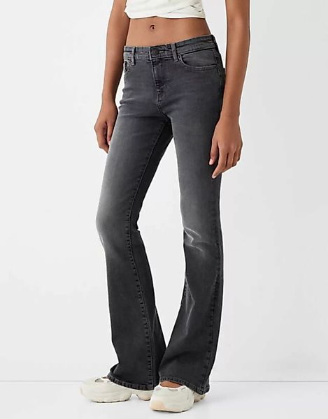 Bershka Jeans-Schlaghose Bskteen 36 Grau günstig online kaufen
