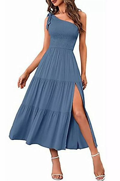 BlauWave Abendkleid Sommerkleid Damen Slim Fit Abendkleider Rüschen ärmello günstig online kaufen
