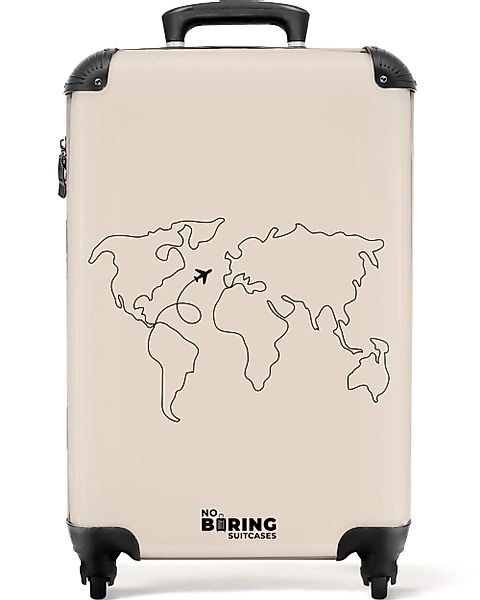 NoBoringSuitcases.com© Hartschalen-Trolley Weltkarte - Einfach - Flugzeug 5 günstig online kaufen
