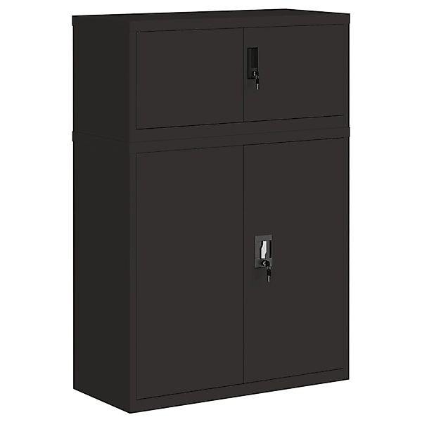 vidaXL Aktenschrank Schwarz 90x40x130 cm Stahl günstig online kaufen