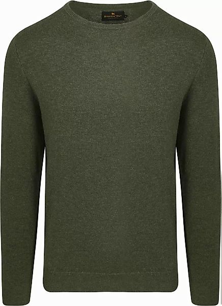 Steppin' Out Pullover Merinowolle Olivgrün - Größe L günstig online kaufen