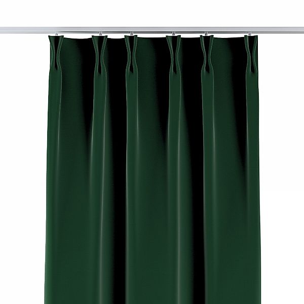 Vorhang mit flämischen 2-er Falten, grün, Velvet (704-13) günstig online kaufen