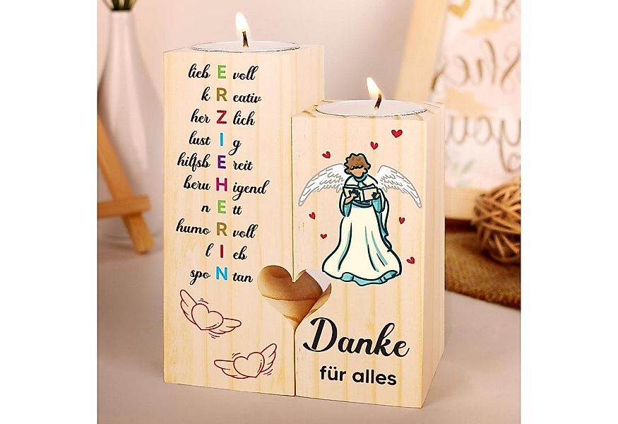 LuxusKollektion Kerzenständer Abschiedsgeschenk Erzieherin Kerzenständer Da günstig online kaufen