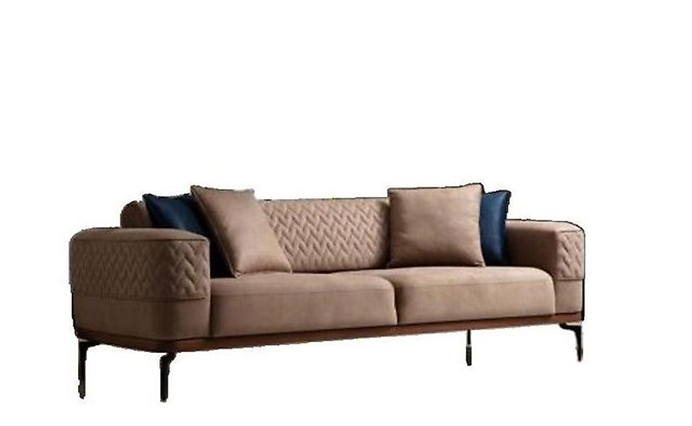 Xlmoebel Sofa Elegantes Sofa Stil Drei-Sitzer Zeitgemäße Couch Taupe Neu, H günstig online kaufen