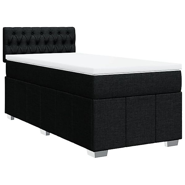 vidaXL Bett Boxspringbett mit Matratze Schwarz günstig online kaufen