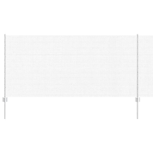 vidaXL Zaun mit Pfosten Silber 1 x 25 m Stahl 3336360 günstig online kaufen