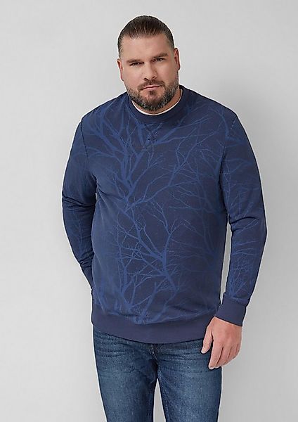 s.Oliver Sweatshirt Sweatshirt Leichtes Sweatshirt mit All-over-Print günstig online kaufen