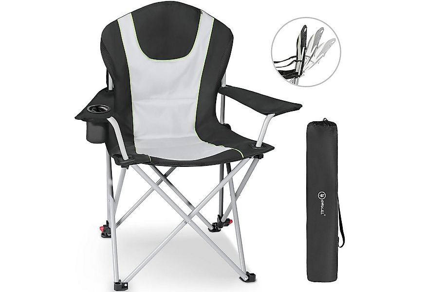 HOMECALL Campingstuhl Anglerstuhl Flatsessel Klappbar Liegestuhl (Getränkeh günstig online kaufen