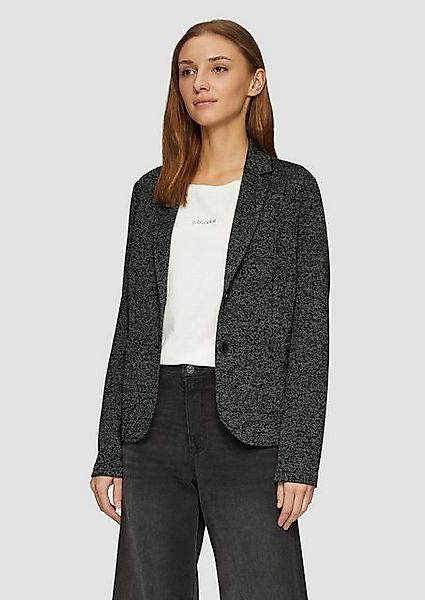 s.Oliver Kurzblazer meliert, Slim-Fit, Taschen, Kragen günstig online kaufen