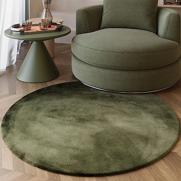 Esprit Hochflor-Teppich »Alice ESP-4377 Kunstfell«, rund, 25 mm Höhe, Kanin günstig online kaufen