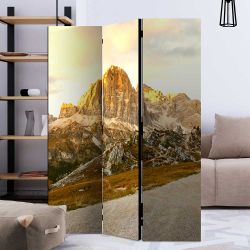 Paravent alpin mit Berglandschaft Motiv Landhausstil günstig online kaufen