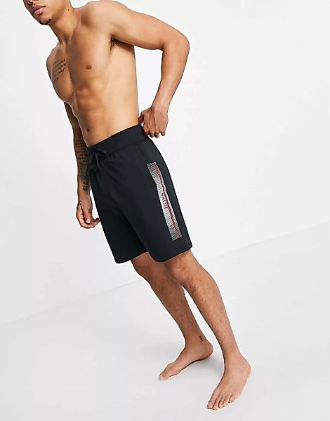 BOSS – Bodywear – Shorts in Schwarz mit seitlichem Logo günstig online kaufen