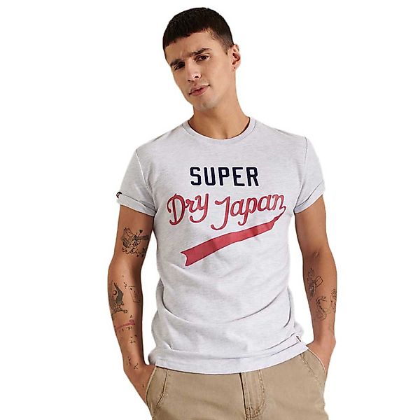 Superdry Collegiate Graphic 220 Kurzarm T-shirt L Ice Marl günstig online kaufen
