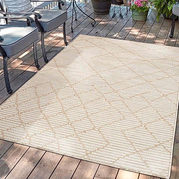 Carpet City Outdoorteppich "PALM3526" rechteckig 5 mm Höhe Wetterfest & UV- günstig online kaufen
