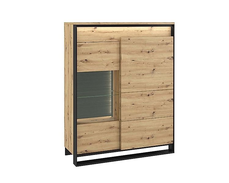 Compleo Vitrine LIMA, Standvitrine mit Glasregale, Moderne Schrank mit 2 Tü günstig online kaufen