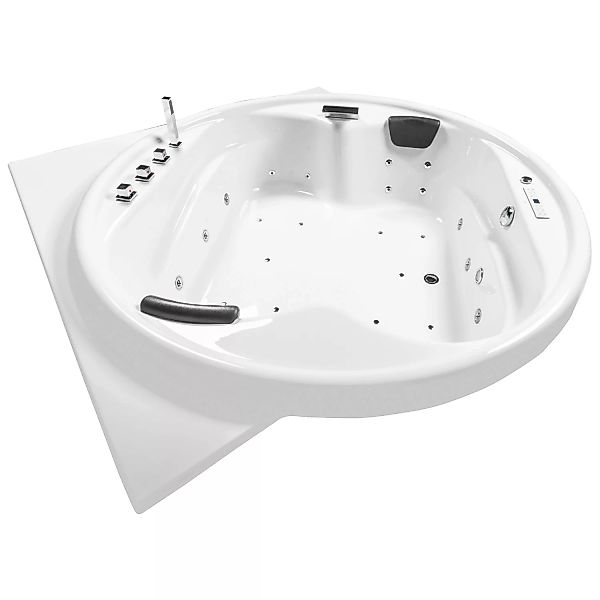 Basera® Indoor Podest-Whirlpool Badewanne XXL Gomera mit Ecke Premium 186 x günstig online kaufen
