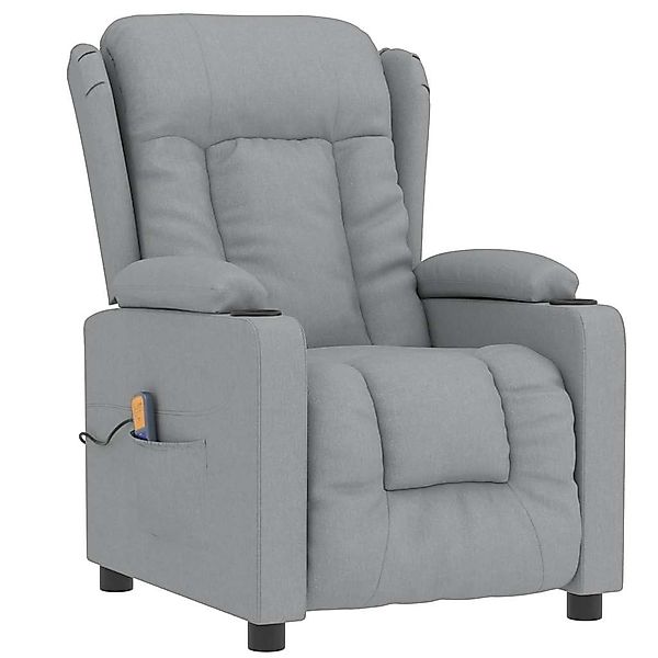 vidaXL Massagesessel Massagesessel Hellgrau Stoff (1-St) günstig online kaufen