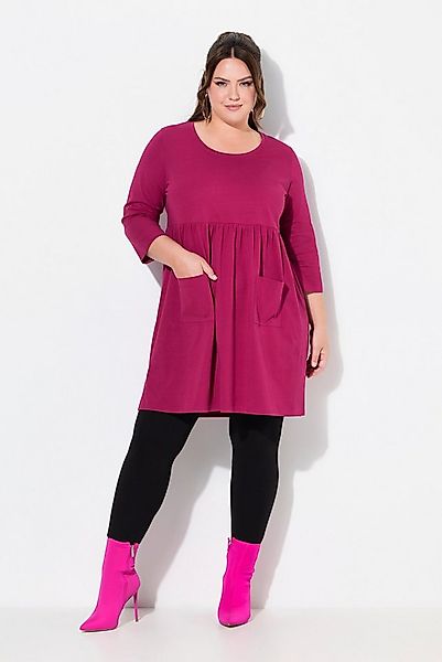 Ulla Popken Longshirt Longshirt A-Linie Rundhals 3/4-Arm Taschen günstig online kaufen