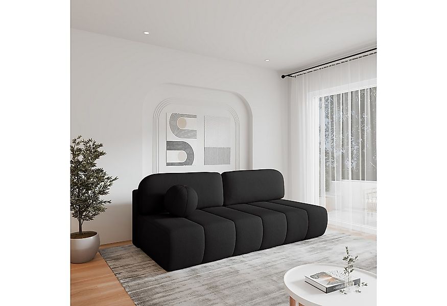 MOEBLO Sofa Fluffy aus Bouclé, Bequemes Sofa mit Schlaffunktion, Stilvollem günstig online kaufen