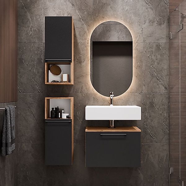 Planetmöbel Badmöbel-Set Astra, (Badezimmer Möbel im günstig online kaufen