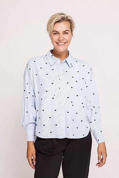 Zhrill Langarmbluse ZHLUCY Ringelbluse mit Stickerei im Ringellook und mit günstig online kaufen